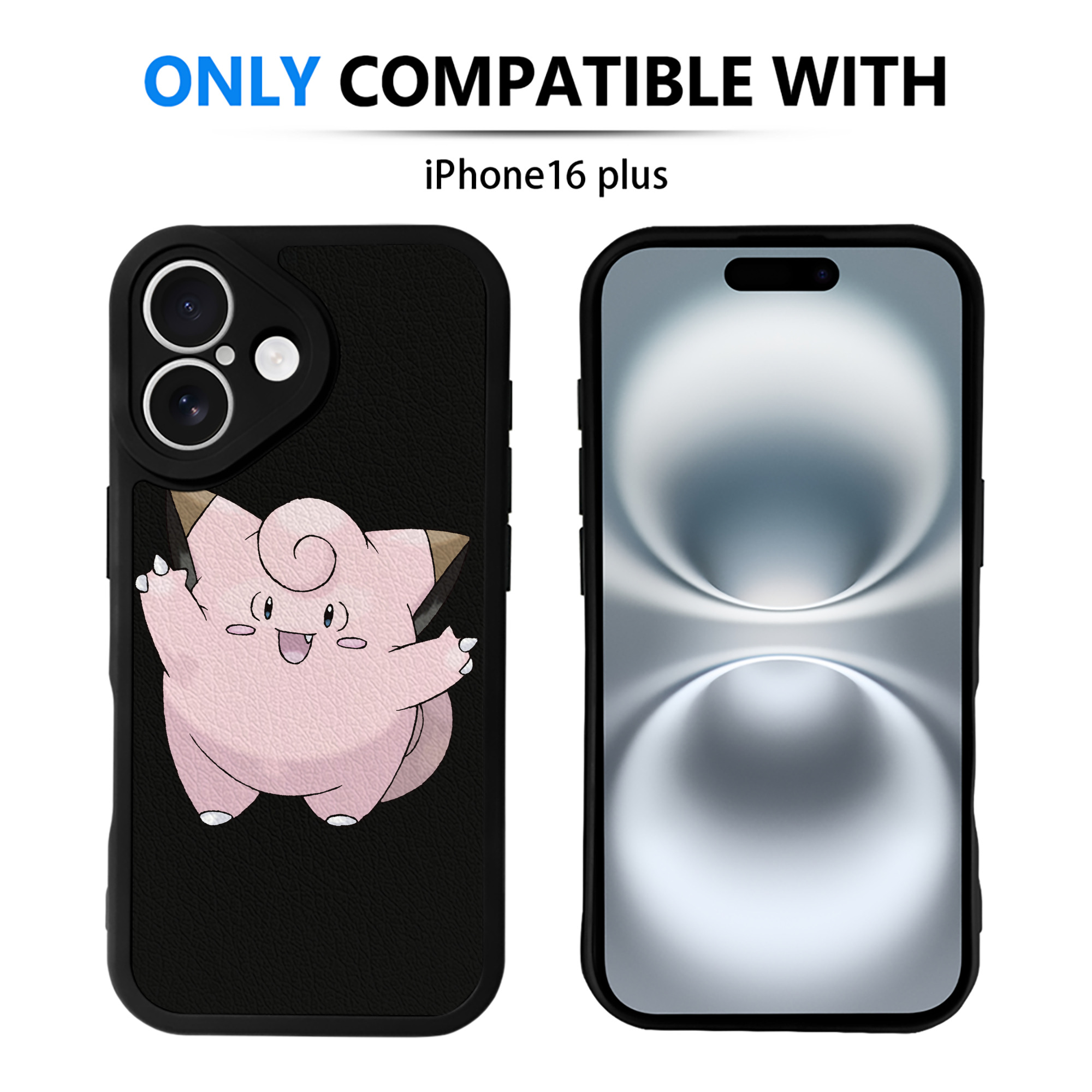 （画像用） ポケットモンスター Pokémon 【iPhone 16シリーズ対応】シリコンスマホケース（レザー調） 材質：シリコン